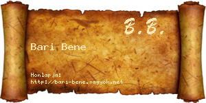 Bari Bene névjegykártya